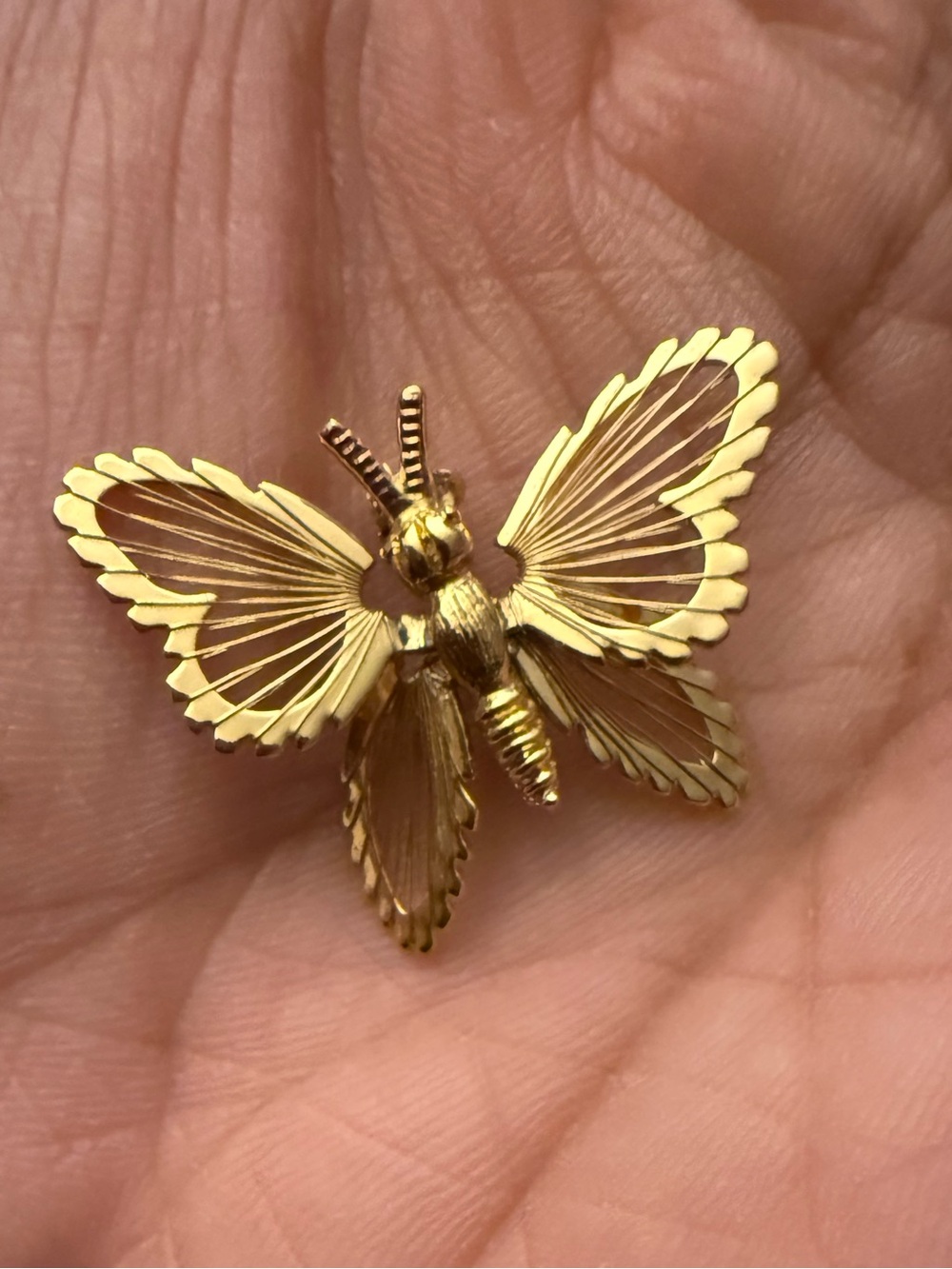 Monet Golden Butterfly Brooch